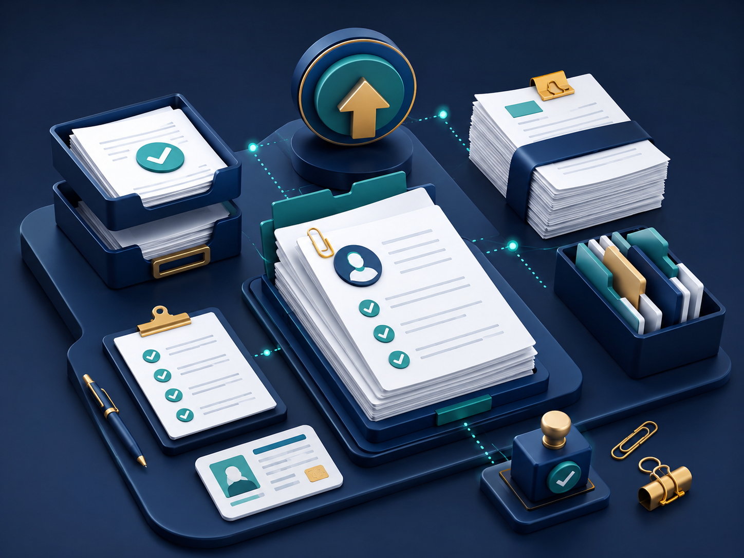 Application documentation files organised for submission